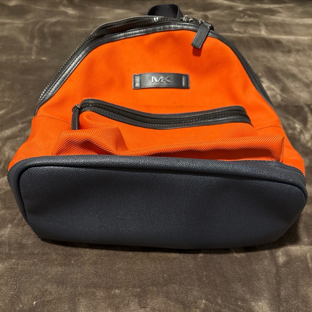 Michael Kors Orange and Black Backpack - Picture 3 of 10